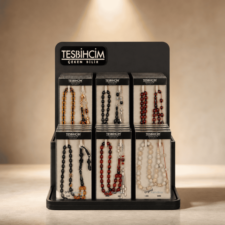 TESBİHCİM 27' Lİ KEHRİBAR STANT