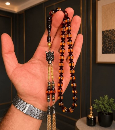 Usta İşi Sürmeli Ateş Kehribar