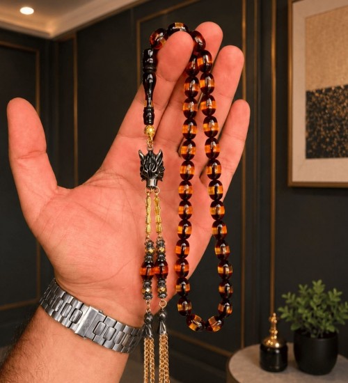 Usta İşi Sürmeli Ateş Kehribar