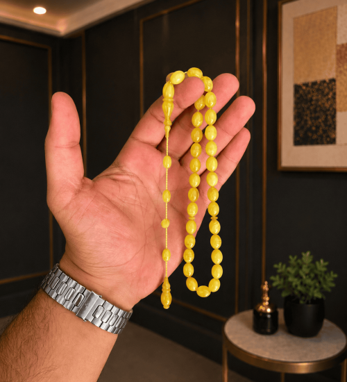 Arpa Model Sarı Sıkma Kehribar