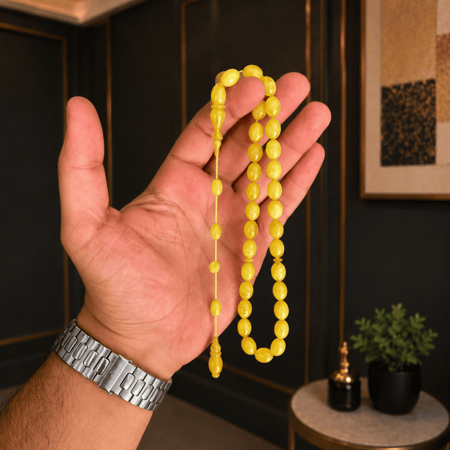 Arpa Model Sarı Sıkma Kehribar